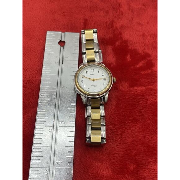 Timex Womens Porter Street 26mm Two Tone Watch T25771 Needs Service Gold /Silver - Picture 9 of 13